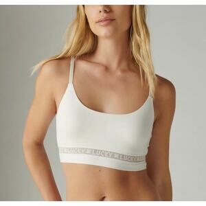 Lucky Brand | Size L 2-Wireless Bralette/Lounge Bra Dark Purple & Cream